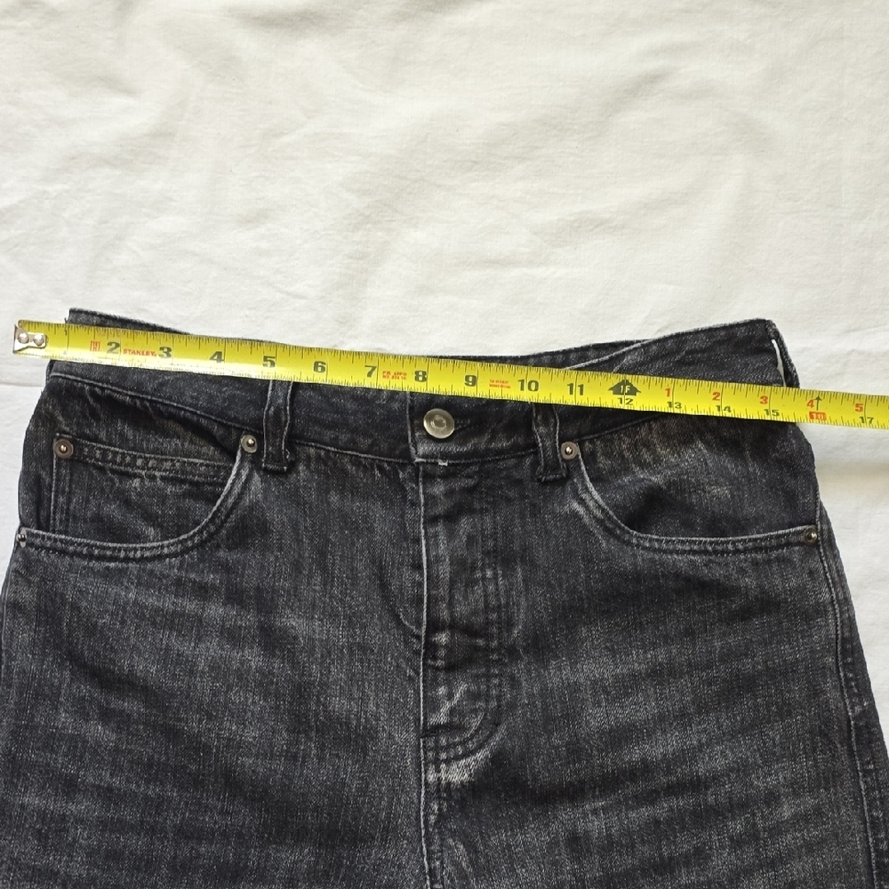 Men's Black Wide-Leg Jeans - Picture 4 of 12